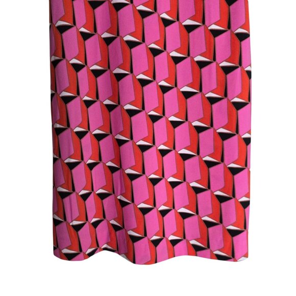 Women's - DVF for Target 90's Shift Pink Modern Geo Mini Dress, Size 00 - Picture 3 of 10